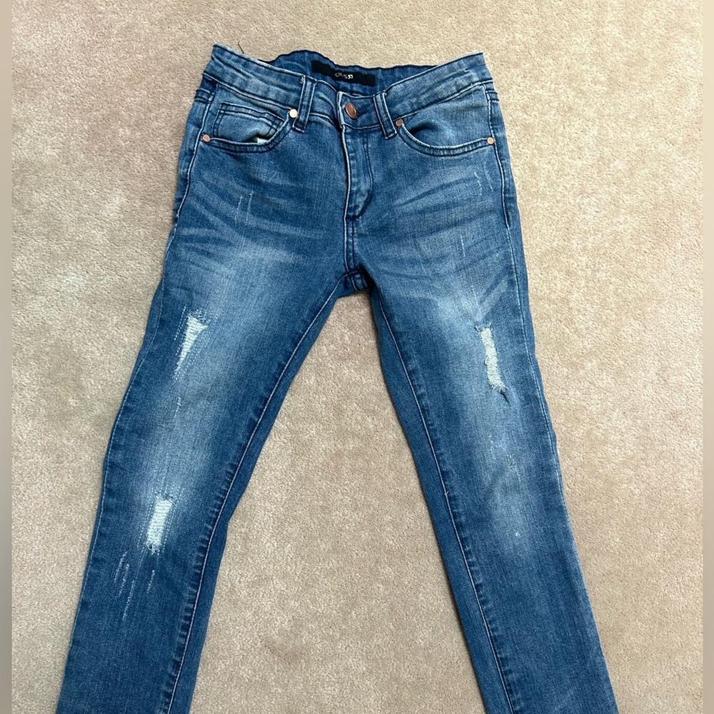 Joe’s jeans girl size 12 distressed denim
